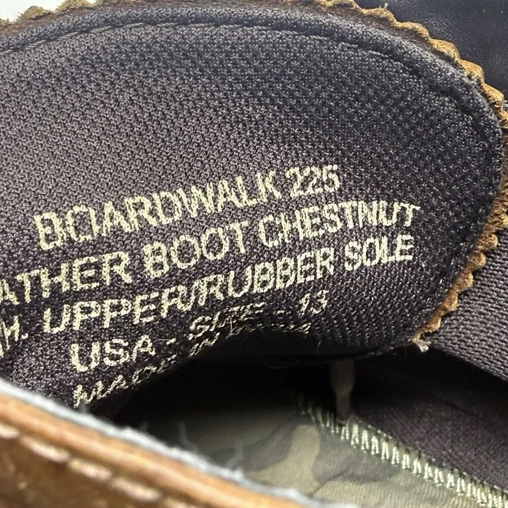Crevo Boardwalk Chukka Boots Mens 13 Brown Leather Lace Up Hipster City Preppy
